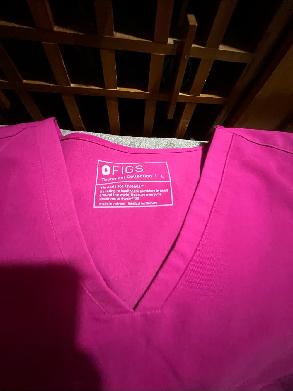 Figs Women's Scrub Set in Raspberry Pink - Picture 2 of 2